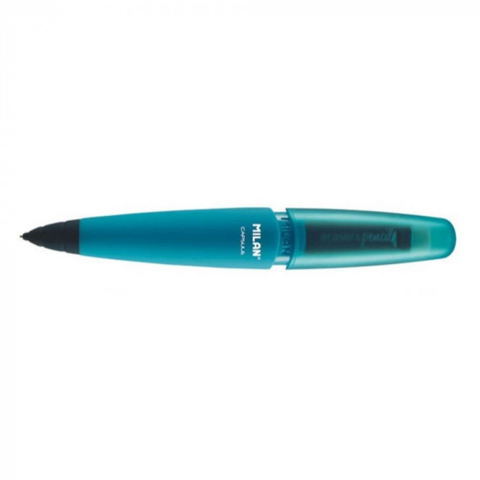 Creion Mecanic MILAN Capsule, Mina de 0.7 mm, Corp din Plastic Albastru, Creioane Mecanice, Creion Mecanic cu Mina, Creioane Mecanice cu Mina, Creion