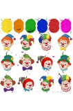 Ghirlandă Carnaval Clovn H&acirc;rtie, Pachet 12 Bucăți, Decor Petrecere