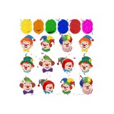 Ghirlandă de clovn pentru carnaval, pachet de 12