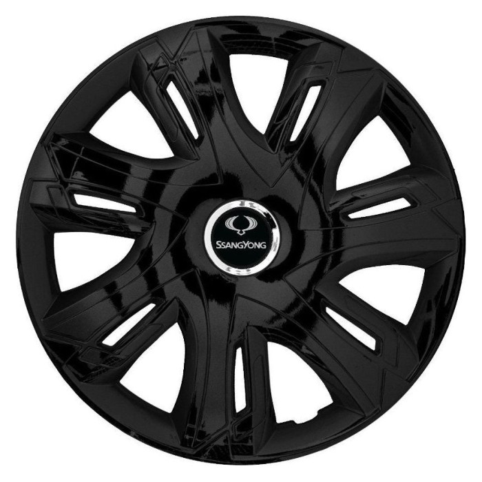 Set 4 capace roti Supernova black laquered R16 Compatibil Cu SsangYoung