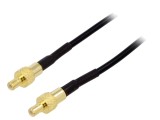 Cablu Coaxial 50&Omega; 1m SMB Tată PTFE Negru