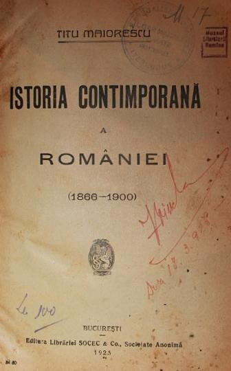 ISTORIA CONTIMPORANA A ROMANIEI ( 1866 - 1900 )