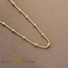 Bratara placata cu aur 18K pentru femei, model bilute 4 cu 1, 18 cm