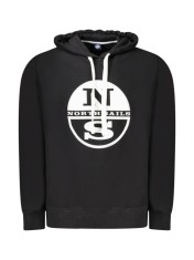 Hanorac barbati, cu imprimeu cu logo, Regular fit, Negru (Marime: XL) foto