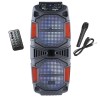 Boxa portabila elSales ELS-2803 cu Bluetooth, USB, Card SD, microfon, telecomanda, lumini LED, negru, Portabil