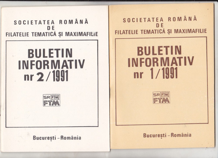 bnk fil Soc. romana de filatelie tematica si maximafilie - buletine info 1991