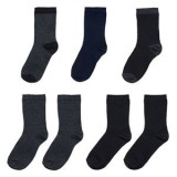 Șosete de iarnă pentru băieți, Set 7 perechi, Negru/Antracit/Albastru, CMCLASS