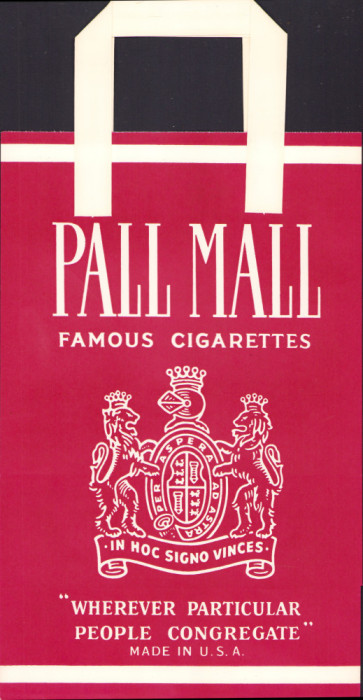 HST Pungă veche reclamă țigări Pall Mall