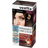 Vopsea de par permanenta Venita Plex, 125 ml, Nr 4.5, Saten Inchis