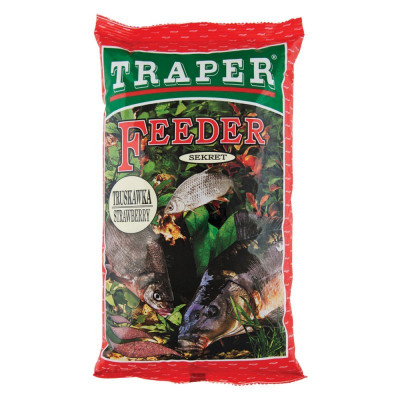 Nada de baza Traper feeder SEKRET, 1 kg, aroma capsuni pentru platica, scobar, lin, caras, clean foto