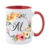 Cana maner rosu personalizata cu initiala M, INOVATIX&reg;. 330ml, Oem