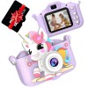 Aparat Foto Digital pentru Copii Unicorn, 48 MP, Filmare Full HD 1080p, Dual Lens Selfie, Ecran 2, &sup3;, Slot microSD