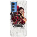 Husa compatibila cu Motorola Moto G22 model Casa del papel, Silicon, TPU, Viceversa, Transparent, Carcasa
