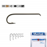 Carlige pentru musca bronz , forjate (M.R43.94831.) Mustad (Marime Carlige: Nr. 12)