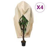 vidaXL Protecție de fleece plante cu fermoar 4 buc 70 g/m&sup2; 3,93x3 m 3203563