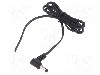 Cablu alimentare DC, DC 5,5/2,1 mufa, negru, negru si gri, 1,5m, POS - POSDC-T-P21L-1.5