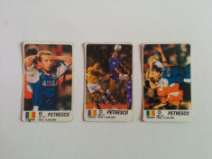 Lot 3 cartona?e fotbal - EURO 2000 - Dan Petrescu (jucator de fotbal - Romania) foto