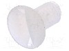 Surub M3, poliamida, lungime 6mm, ingropat, pas filet 0.5, DREMEC - 8G203M3X06