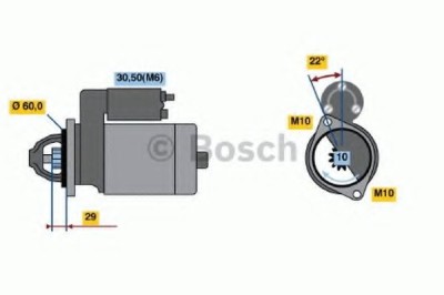 Starter MERCEDES CLK Cabriolet (A209) (2003 - 2010) BOSCH 0 986 021 320 foto