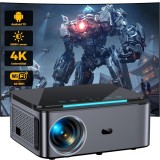 Cumpara ieftin Videoproiector 1080P Full HD, WiFi 5G, Bluetooth 5.2, 20000 Lumeni, Suporta 4K, Zoom, Trapezoid 4D, HDMI, USB, AV, Difuzor, Telecomanda, Negru/Gri