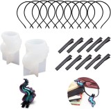 Set de 2 matrite pentru brelocuri/clame de par si accesorii Koonafy, silicon, alb