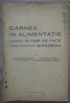 Carnea in alimentatie in timp de pace si razboiu// 1935 foto