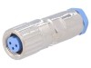 Conector M9 mufă mamă aurit IP65 3 pini 3A, TE Connectivity