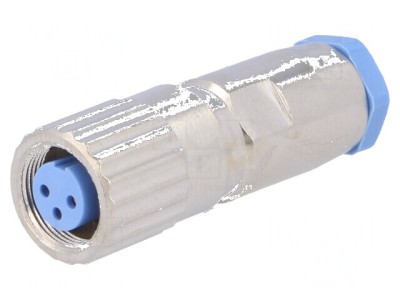 Conector M9 mufă mamă aurit IP65 3 pini 3A foto