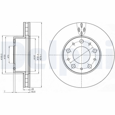 DELPHI BG4059 Disc frana foto
