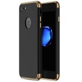 Husa Apple iPhone 8 GloMax 3in1 PerfectFit Negru: Protectie Soc, Praf, Zgarieturi, Carcasa Policarbonat, Design Slim