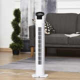 HOMCOM Ventilator tip Coloana cu Telecomanda Oscilatie 3 Functii 3 Viteze