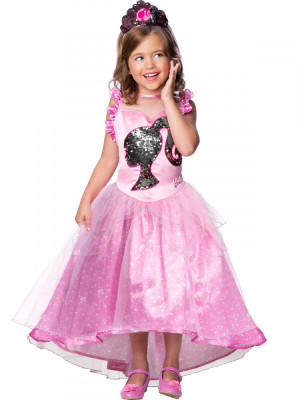 Costum printesa Barbie - SEQUIN PRINCESS pentru fete 3-4 ani 104 cm foto