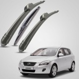 Cumpara ieftin Ștergătoare TeamCar Set Complet Flat Kia Ceed I (2006-2009) 3 Lamele 600mm/450mm/300mm Cauciuc Natural
