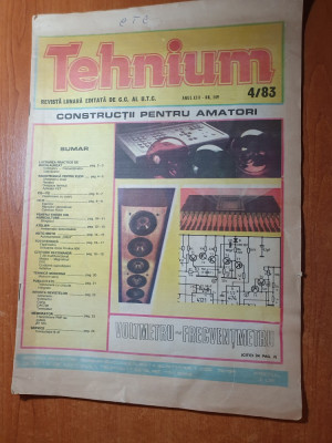revista tehnium nr.4/1983 foto