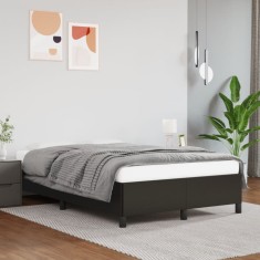 Cadru de pat fără saltea Negru piele artificială foto