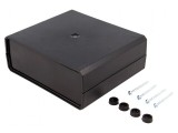 Carcasă ABS neagră cu panou 140mm x 159mm x 60mm, MASZCZYK