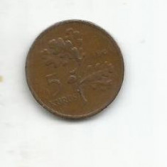 No(4) moneda- TURCIA- 5 KURUS 1961