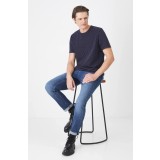 Medicine tricou barbati, culoarea albastru marin, neted