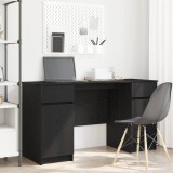 VidaXL Birou cu sertar Stejar negru 140 x 49 x 76 cm Lemn compozit