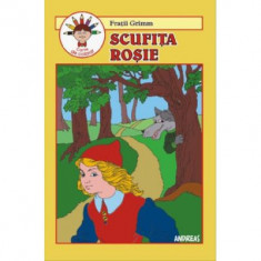 Scufita Rosie - carte de colorat A5 - Fratii Grimm