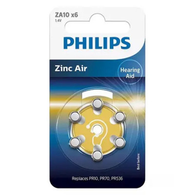 Baterie Auditiva Zinc Air Blister 6 Buc Philips foto