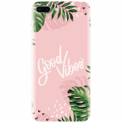 Husa silicon pentru Apple Iphone 7 Plus, Good Vibes foto