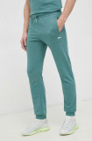 Fila pantaloni de trening culoarea verde, neted