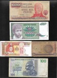 Set 5 bancnote de prin lume adunate (cele din imagini) #310, Asia