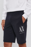 Armani Exchange Pantaloni scurți bărbați, culoarea albastru marin