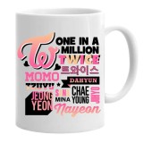 Cana alba personalizata trupa twice kpop logo, INOVATIX&reg;. 330 ml