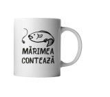 Cana alba personalizata cu mesaj pentru pescari, INOVATIX&reg;. 330ml