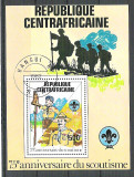 Central African Republic 1982 Scout, perf. sheet, used R.053