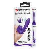 Vibrator cu manson pentru degete cu stimulator pentru clitoris Pretty Love