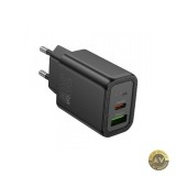 Incarcator Retea HOCO N63 30W 3A 1 x USB-A - 1 x USB-C Negru